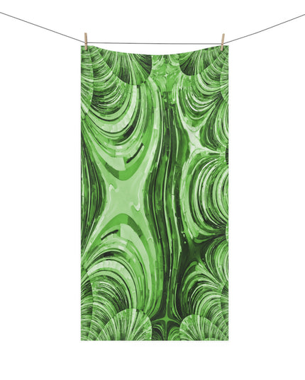 Uzi Spiral Mint Pastel Mink-Cotton Towel (50% polyester, 50% cotton),  30" x 60"