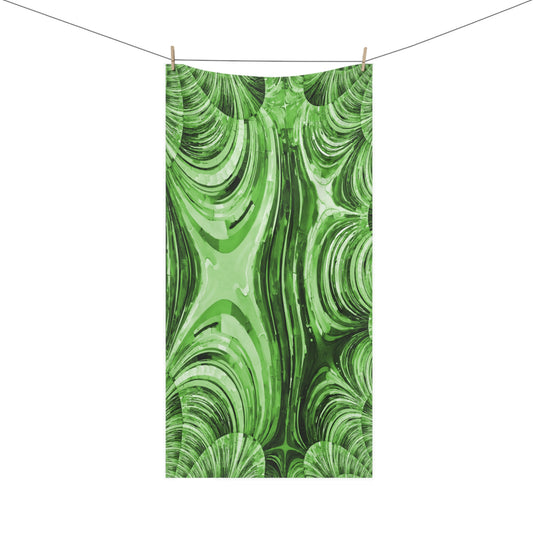Uzi Spiral Mint Pastel Mink-Cotton Towel (50% polyester, 50% cotton),  30" x 60"
