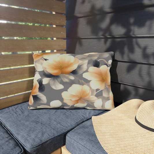 Soft Blossom Floral Bunch Outdoor Pillow, 20" x 14"