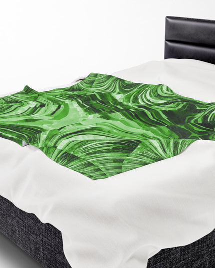 Uzi Spiral Mint Pastel Velveteen Plush Blanket, 50" x 60"