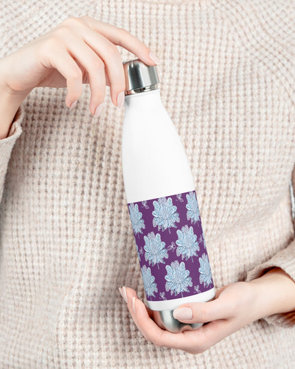 Blue Floral Butterflies 20oz Insulated Water Bottle