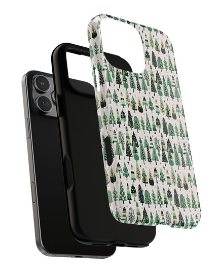 Mini Vintage Green Trees Iphone 16 Pro Max Tough Magnetic Cases