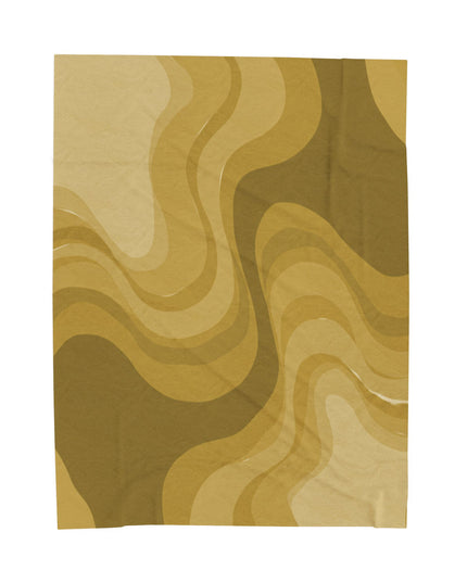 Brown Wavey Velveteen Plush Blanket, 60" x 80"