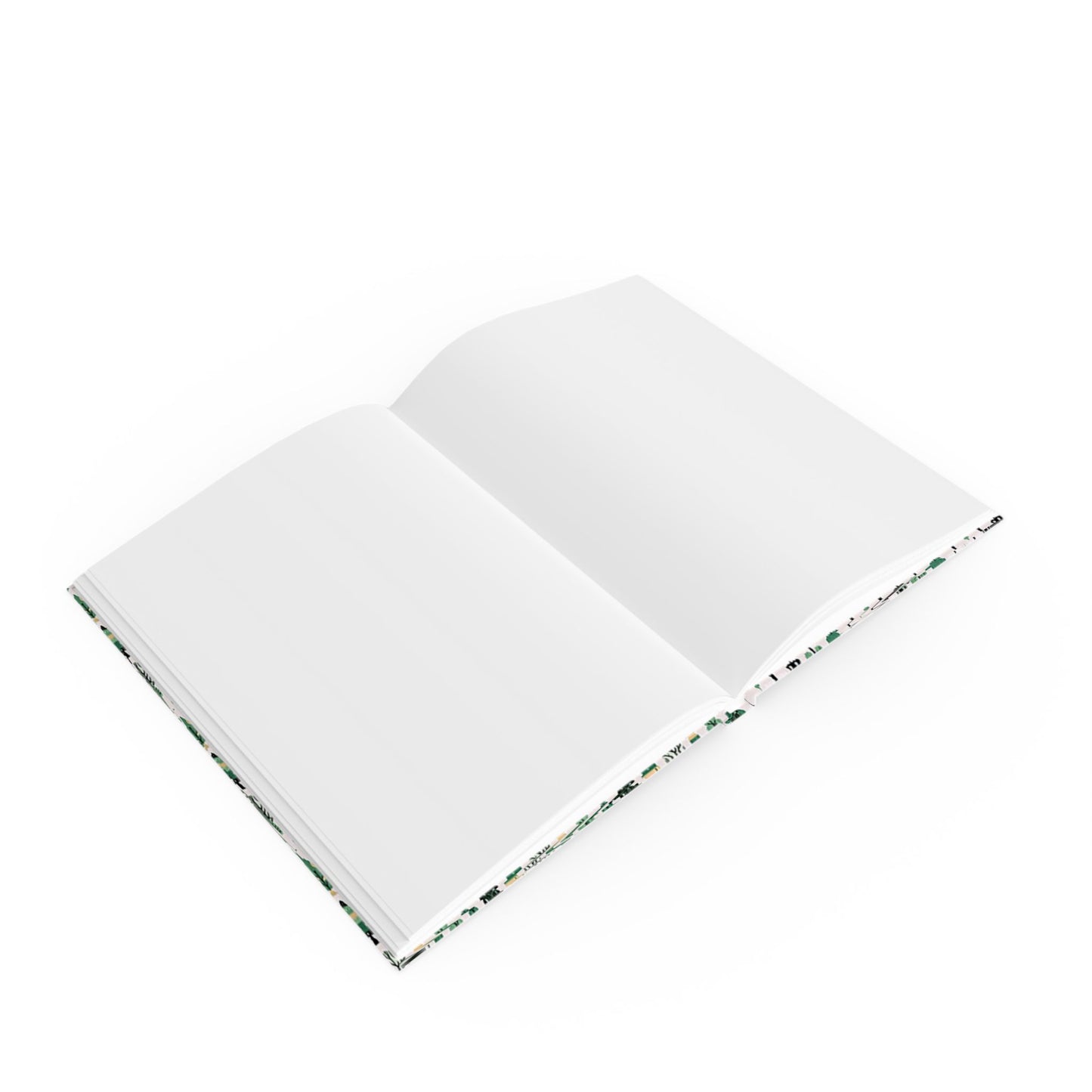 Mini Vintage Green Trees 5.2" x 7.4" Hard Backed Journal with 128 blank pages