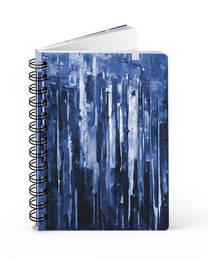 Striped Deep Blue Spiral Bound Journal, 5" x 7" 150 pages