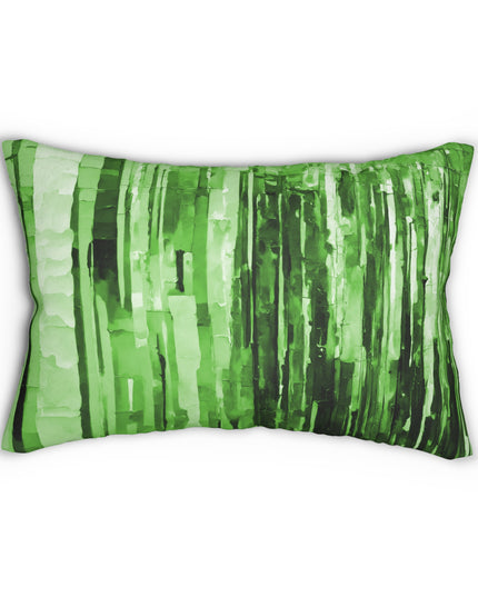 Striped Mint Pastel Spun Polyester Lumbar Pillow, 20" x 14"