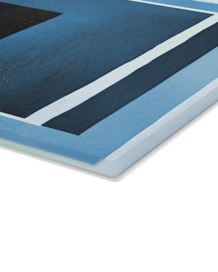 Blue Shadow Glass Cutting Board, 11" x 15"