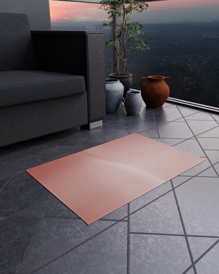 Rose Red Fade Outdoor Rug, 24" x 36"