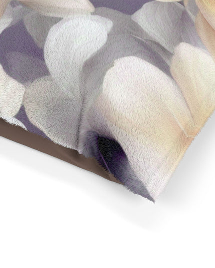 White Blush Floral Bunch Pet Bed, 50" × 40"