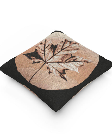 Soft Maple Leaf Woven Pillow, 17" x 18"