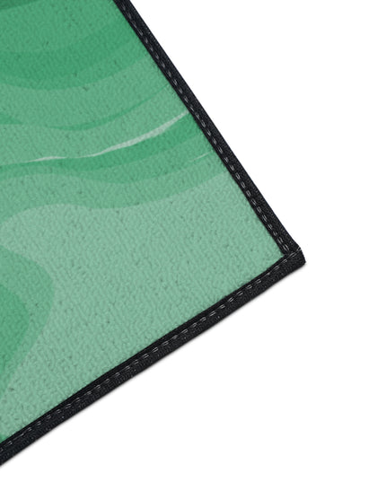 Mint Green Wavey 24" x 36" Heavy Duty Floor Mat