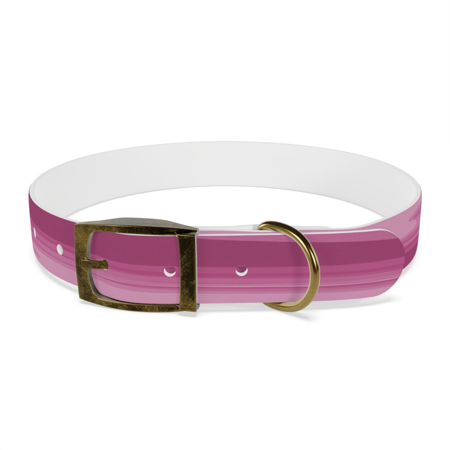 Pinky Mauve Wavey Large Dog Collar