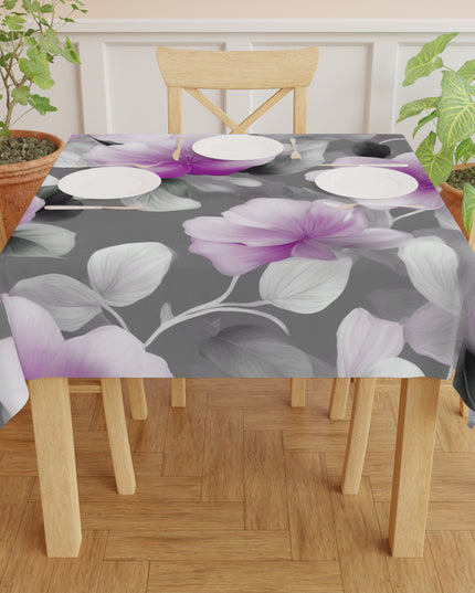 Purple Blossom Floral Bunch Tablecloth, 55" x 55"