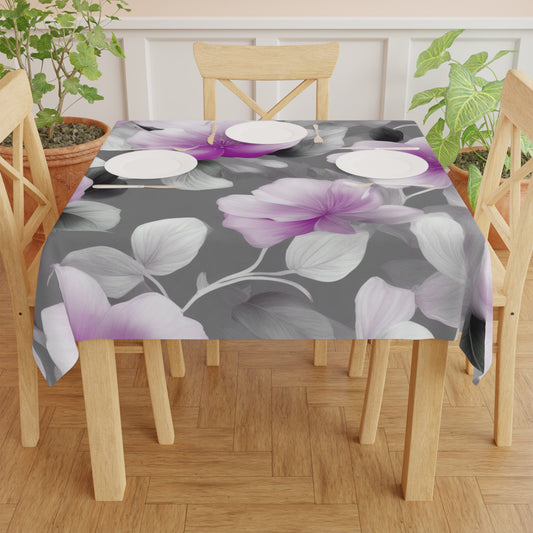 Purple Blossom Floral Bunch Tablecloth, 55" x 55"