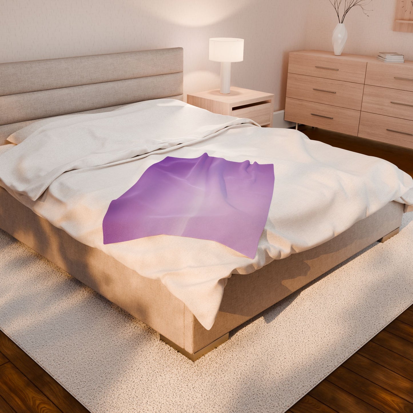 Soft Lavender Fade Velveteen Plush Blanket, 30" x 40"