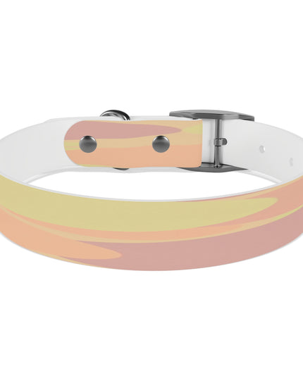 Pastel Hot Peach Patches Medium Dog Collar