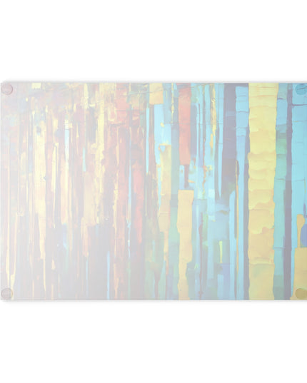 Striped Alpha 8" x 11" Glass Cutting Board
