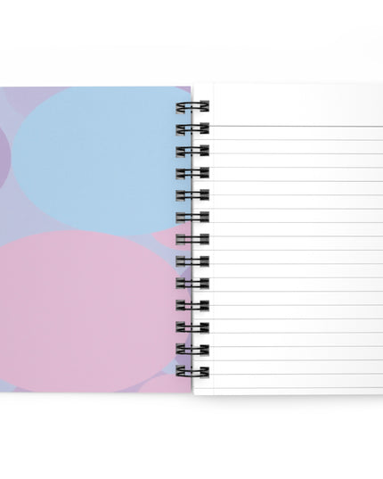 Pastel Purple and Mauve Patches Spiral Bound Journal, 5" x 7" 150 pages