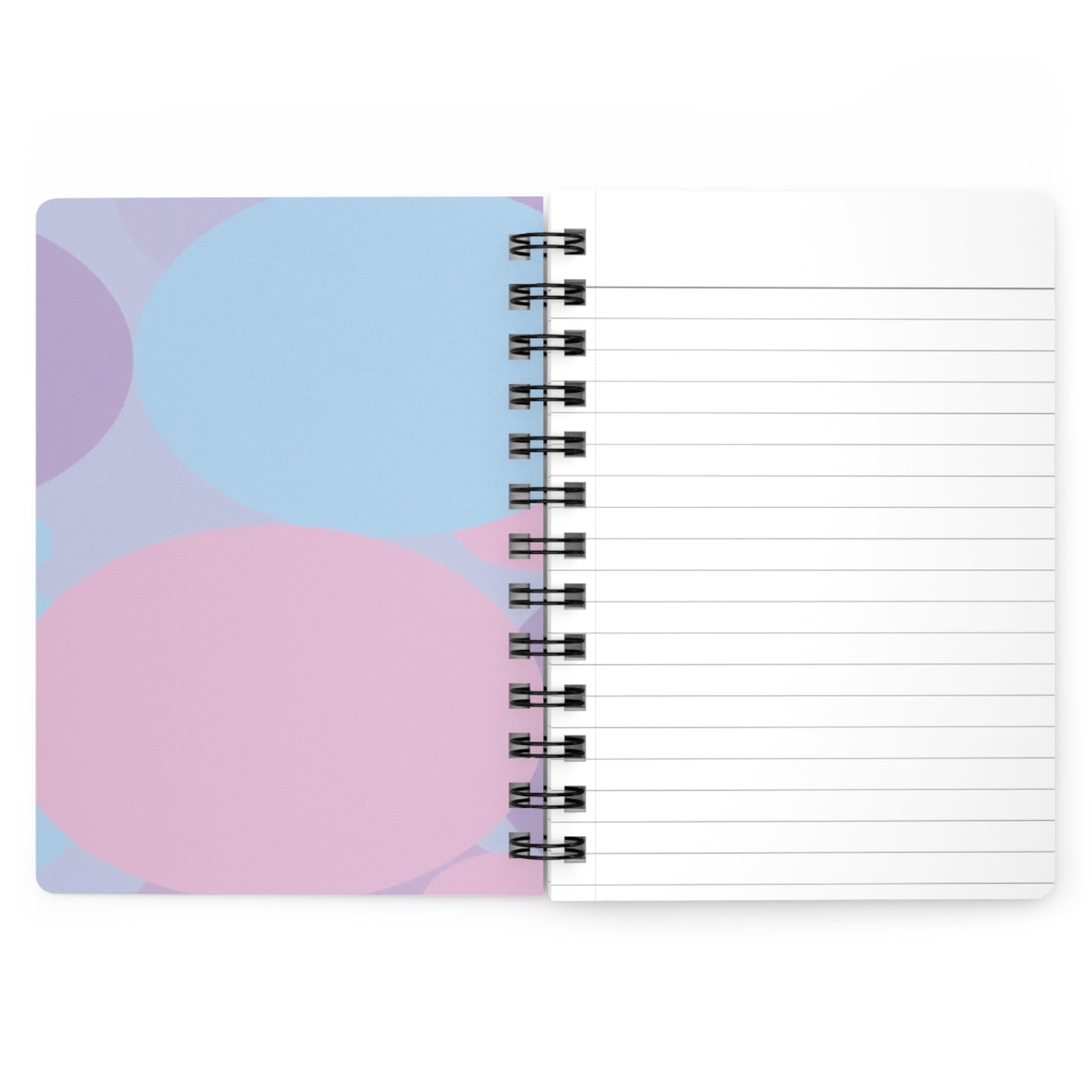Pastel Purple and Mauve Patches Spiral Bound Journal, 5" x 7" 150 pages