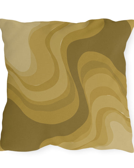 Brown Wavey 20" x 20" Outdoor Pillow
