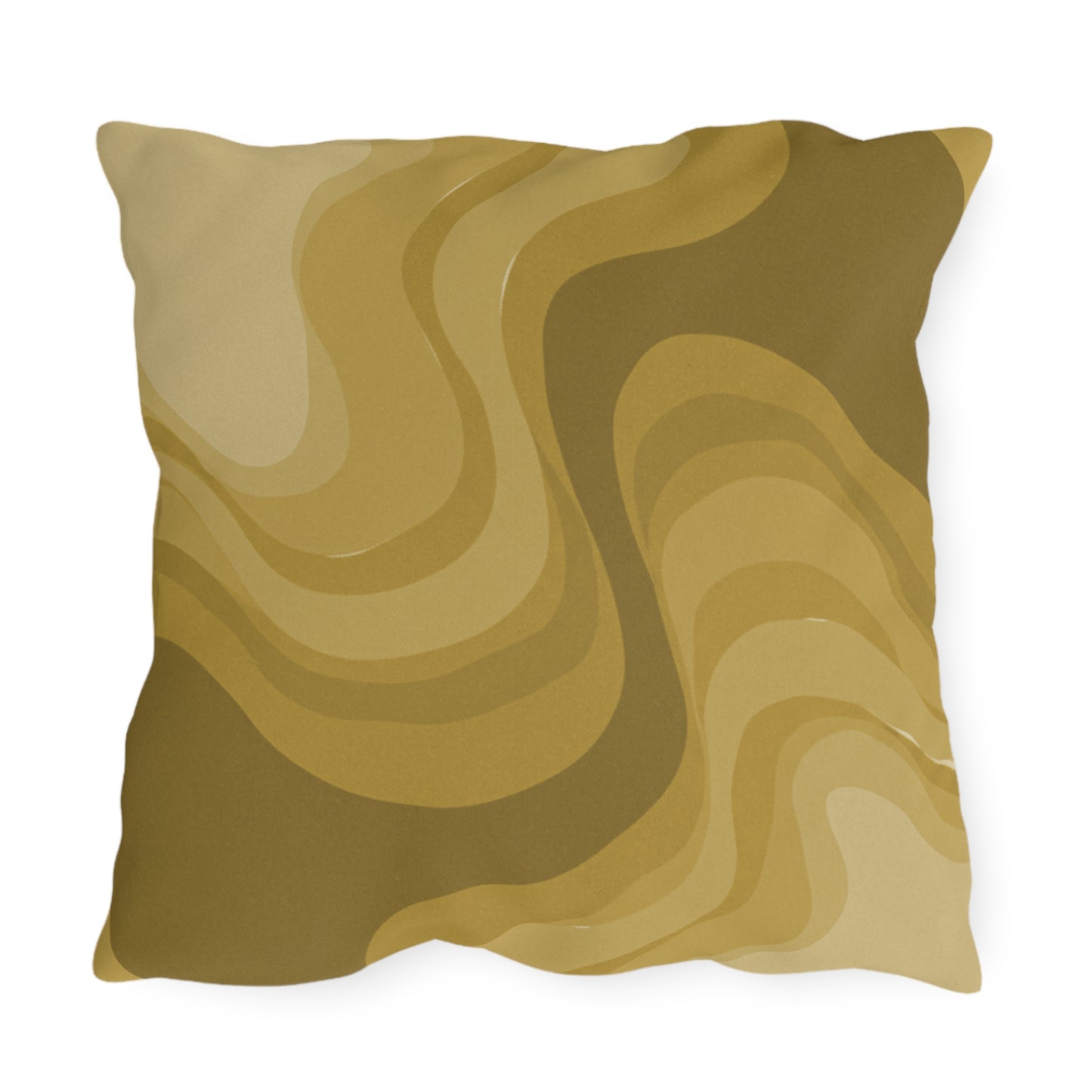 Brown Wavey 20" x 20" Outdoor Pillow