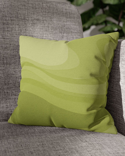Lemon Wavey Spun Polyester Square Pillowcase, 14" x 14"