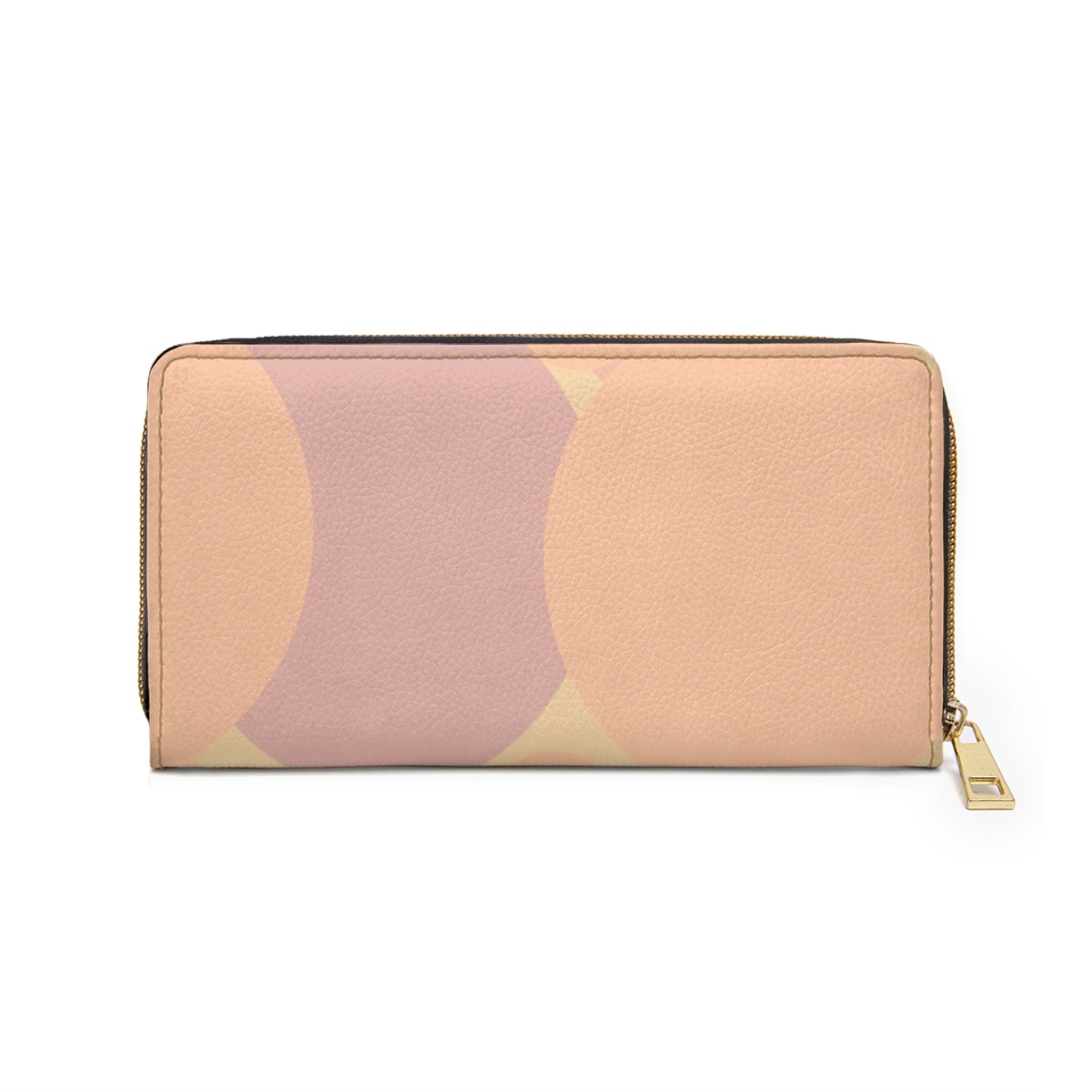 Pastel Hot Peach Patches Elegant Abstract Zipper Wallet - Stylish & Functional Accessory for Everyday Use