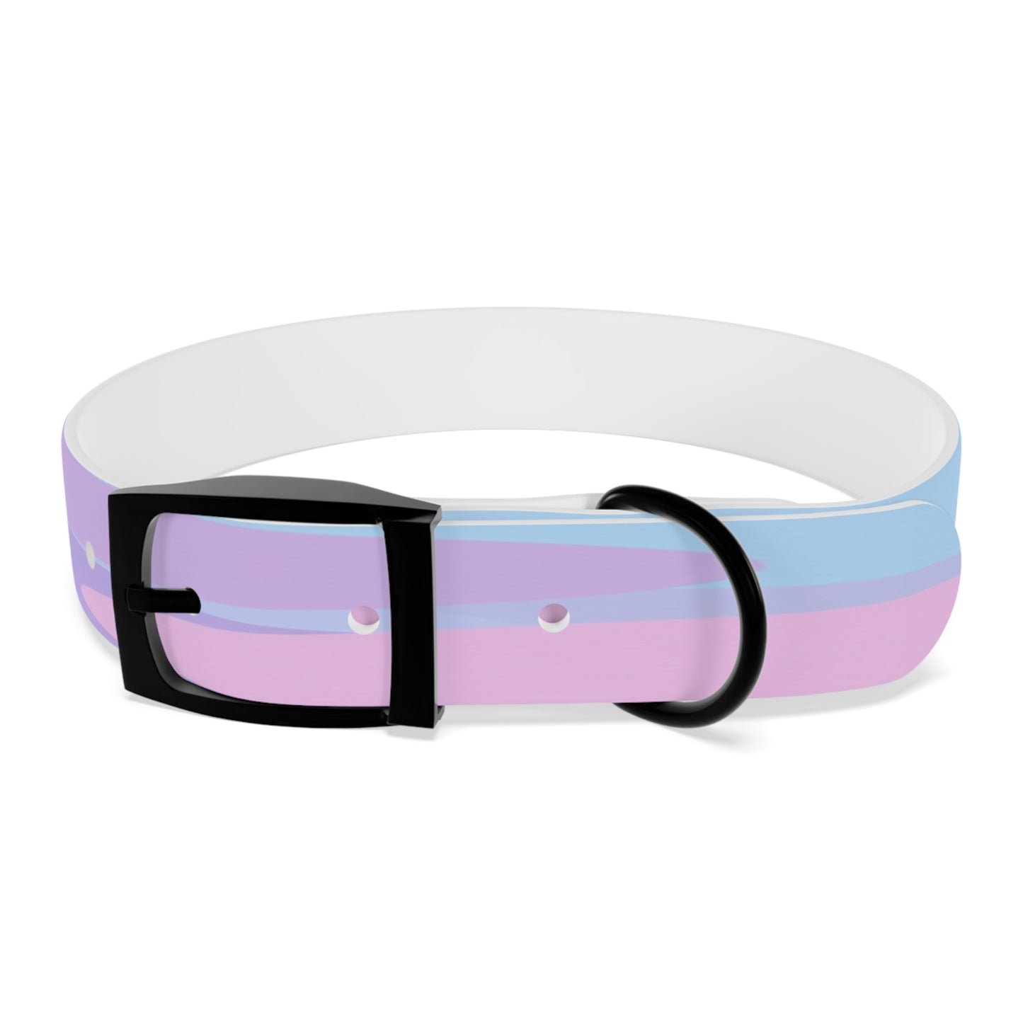 Pastel Purple and Mauve Patches Medium Dog Collar