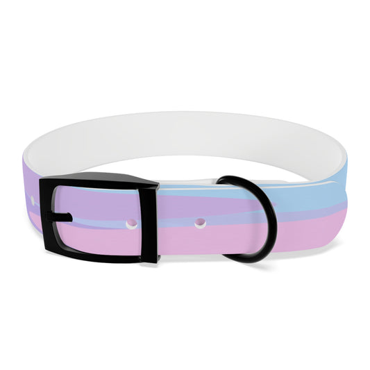Pastel Purple and Mauve Patches Medium Dog Collar