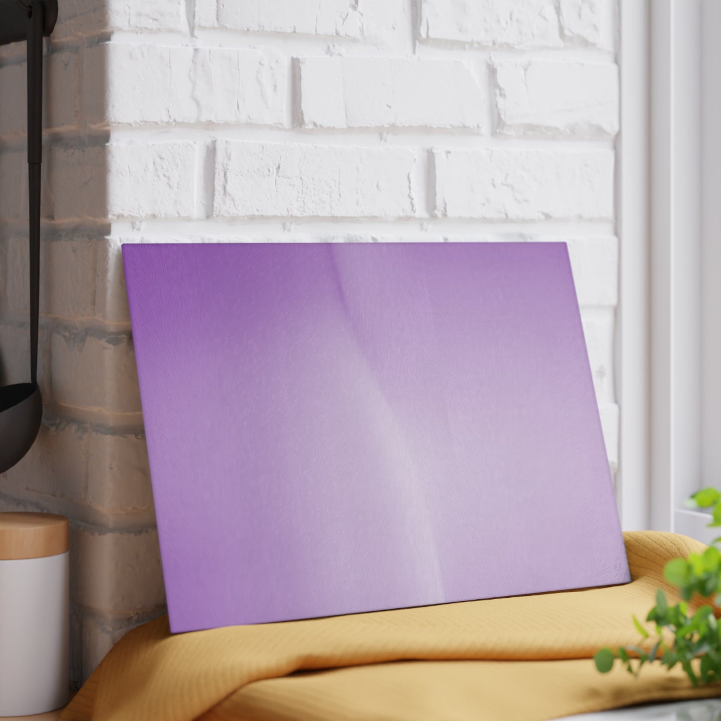 Soft Lavender Fade 8" x 11" Glass Cutting Board