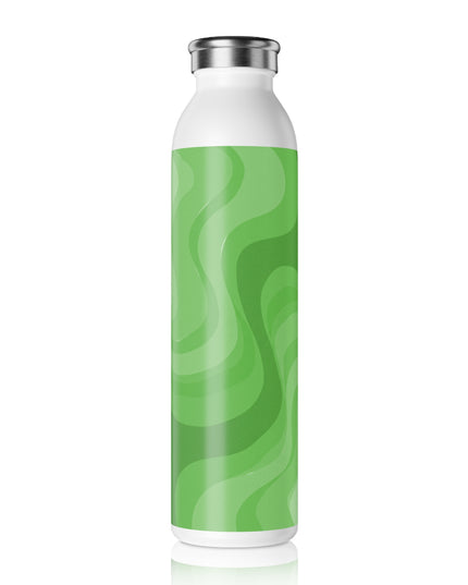 Greenie Meanie Wavey Slim Water Bottle, 20 oz White