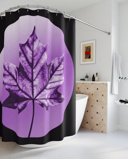 Purple Maple Leaf Shower Curtains, 71" x 74"
