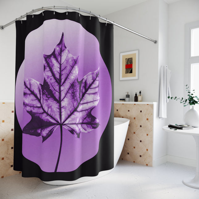 Purple Maple Leaf Shower Curtains, 71" x 74"