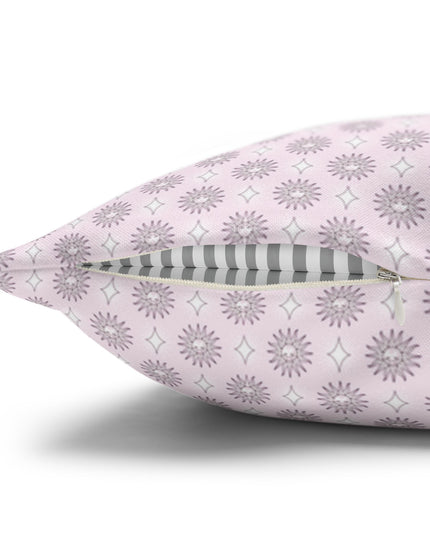Pink Mornings Star-crossed Bodies Spun Polyester Square Pillowcase, 14" x 14"