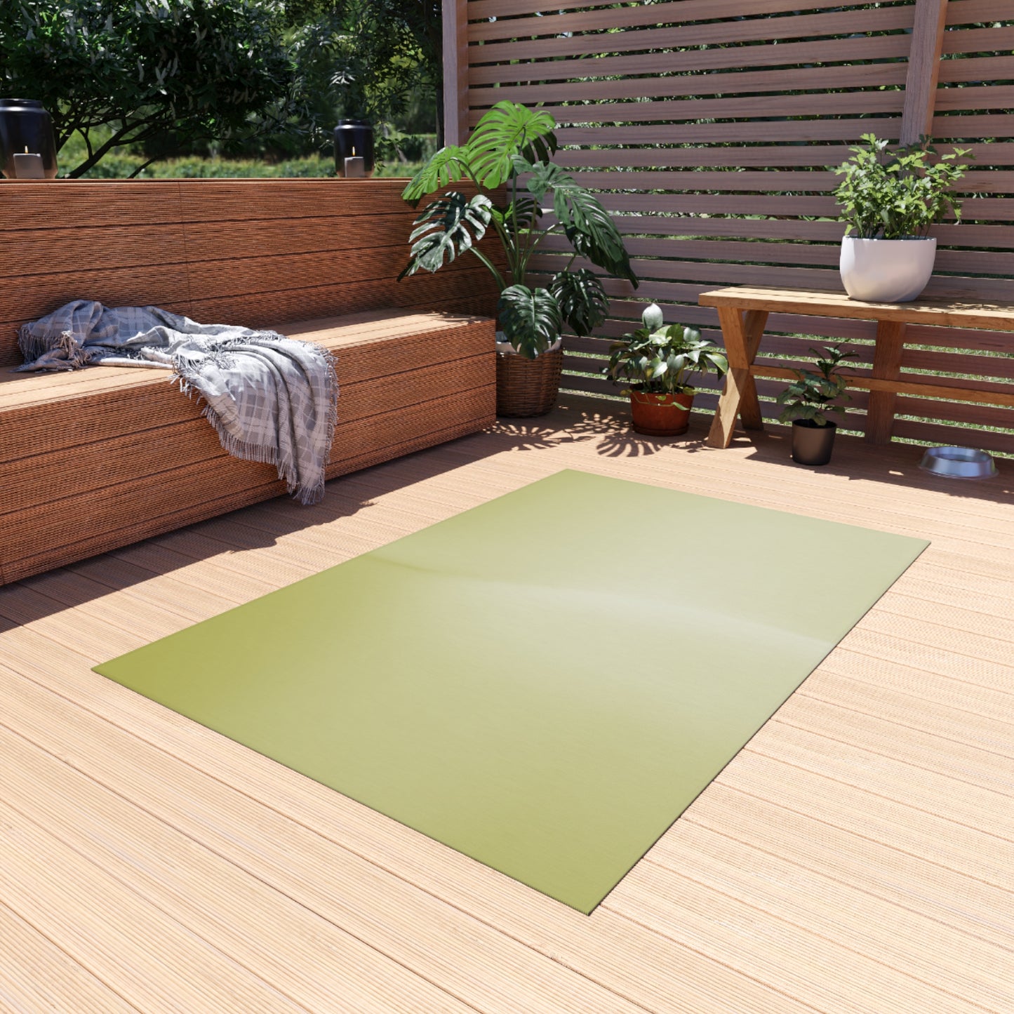 Lemon Fade Outdoor Rug, 36" x 60"