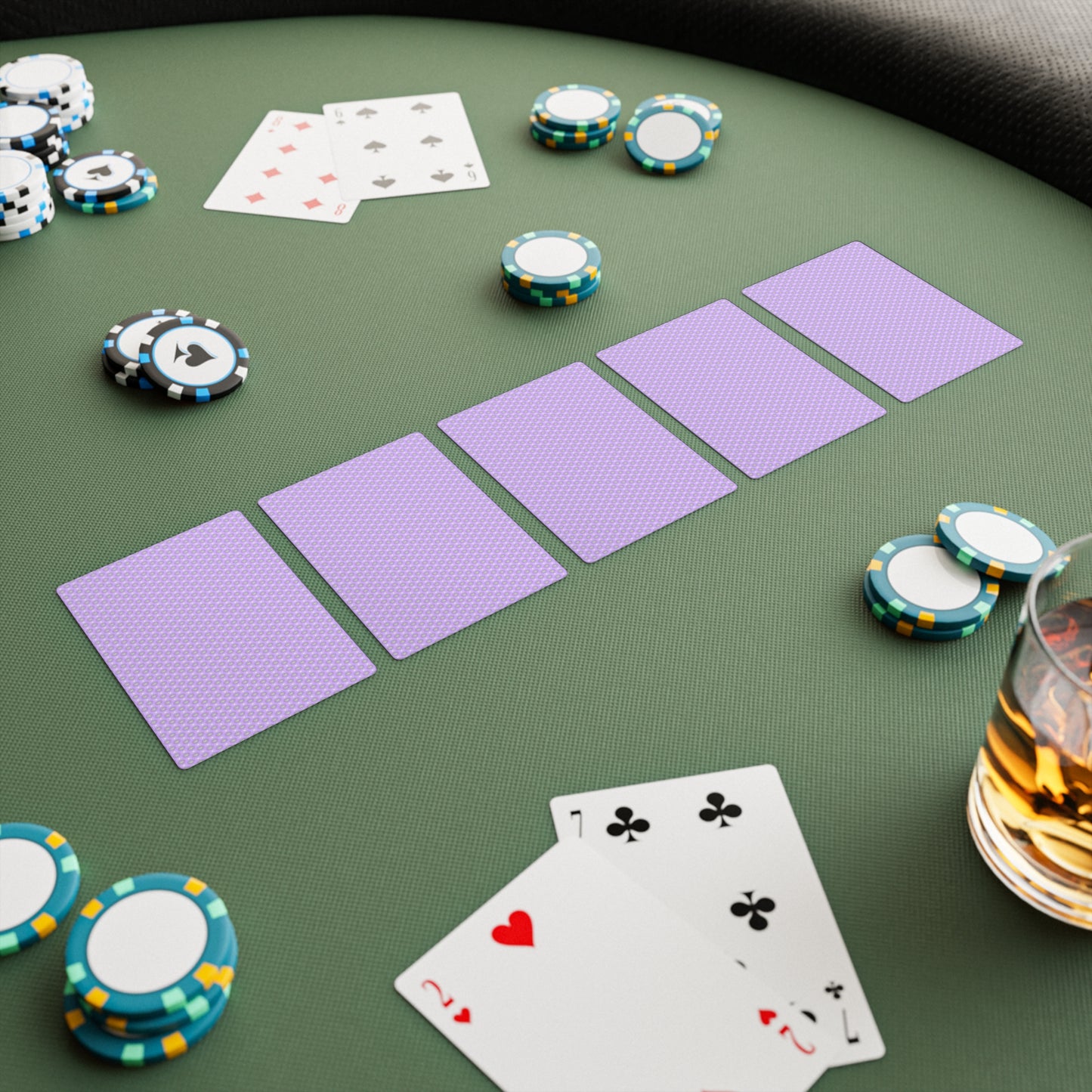 Lavender Star-crossed Bodies Poker Cards