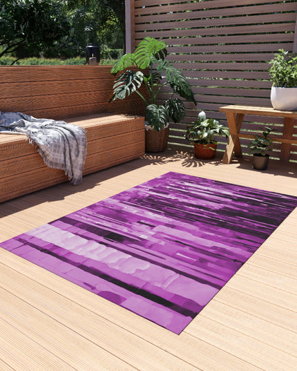 Striped Powder Lavender 48" x 72" Outdoor Rug