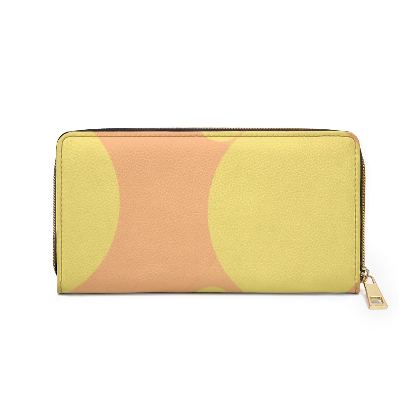 Pastel Bright Oranges Patches Elegant Abstract Zipper Wallet - Stylish & Functional Accessory for Everyday Use