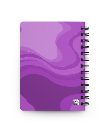 Wavey Purple Wavey Spiral Bound Journal, 5" x 7" 150 pages
