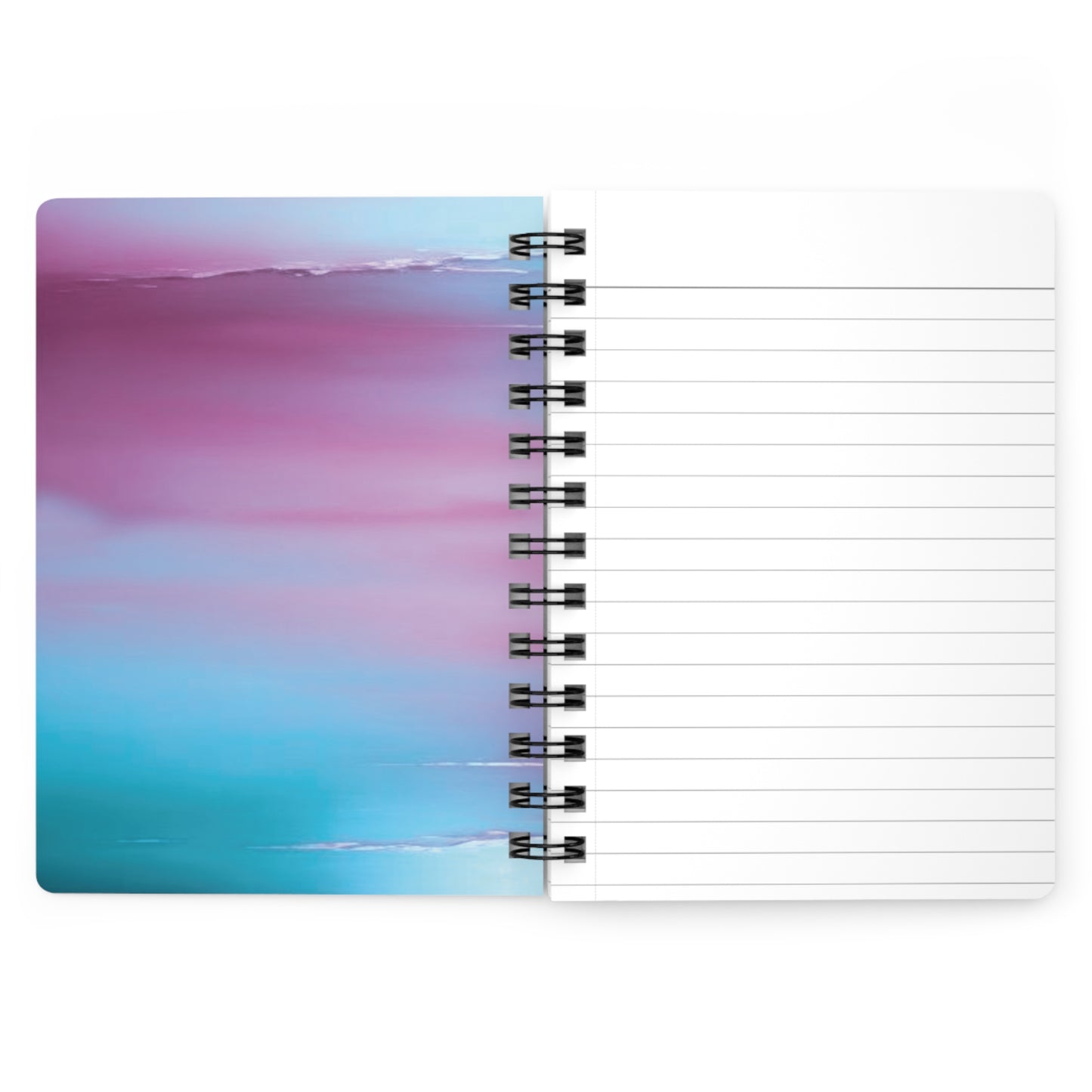Wine Sea Blue Fog Sea Purple Fog Spiral Bound Journal, 5" x 7" 150 pages