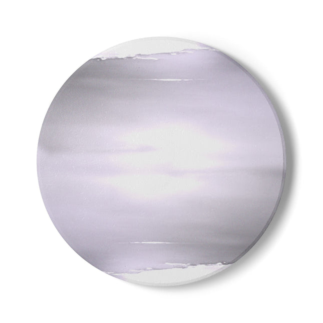 Sephia Sea Dark Fog 4" x 4" Round Ceramic Coaster