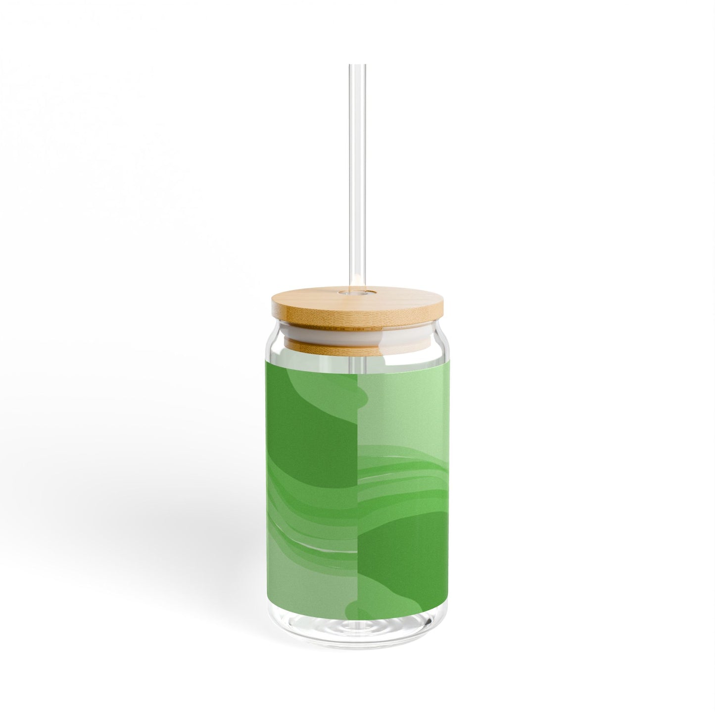 Greenie Meanie Wavey Sipper Glass, 16oz