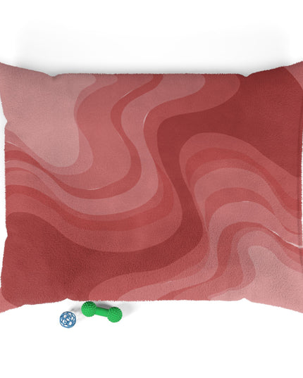 Power Red Mauve Wavey 50" × 40" Pet Bed