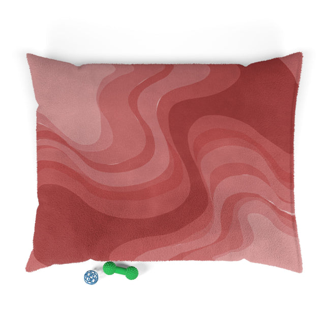 Power Red Mauve Wavey 50" × 40" Pet Bed
