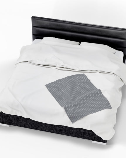 Desaturated Star-crossed Bodies Velveteen Plush Blanket, 30" x 40"
