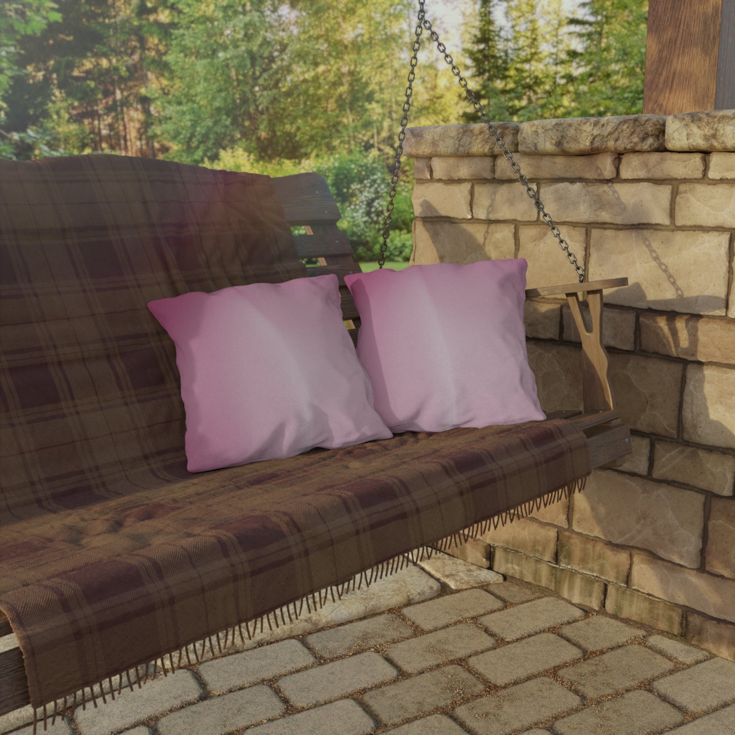 Pink Blush Fade 16" x 16" Outdoor Pillow