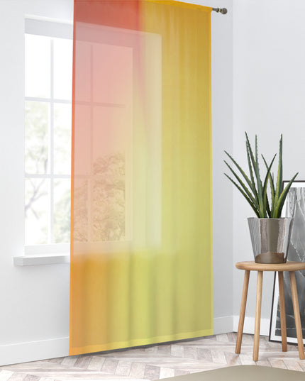 Phoenix Fade Sheer Window Curtain, 50" x 84", partially transparent
