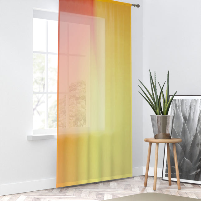 Phoenix Fade Sheer Window Curtain, 50" x 84", partially transparent