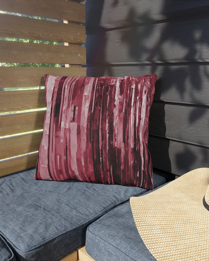 Striped Ruby Pastel 16" x 16" Outdoor Pillow