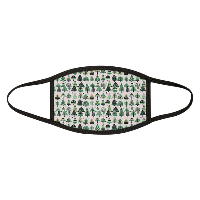 Mini Vintage Green Trees Mixed-Fabric Face Mask